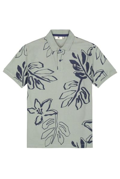 Men's Dark Green All Over Print Polo Collar GARCIA (SKU)Q41021