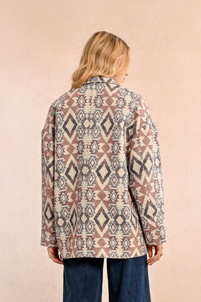 Дамско палто с етно щампа MOLLY BRACKEN (SKU) P1574ACH
