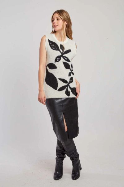 Women's sleeveless sequin sweater DERHY (SKU) A440029