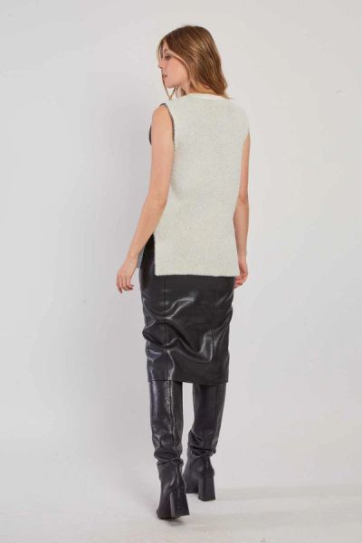 Women's sleeveless sequin sweater DERHY (SKU) A440029