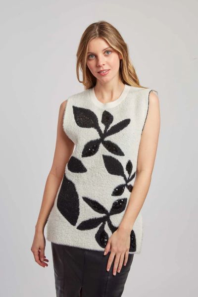 Women's sleeveless sequin sweater DERHY (SKU) A440029