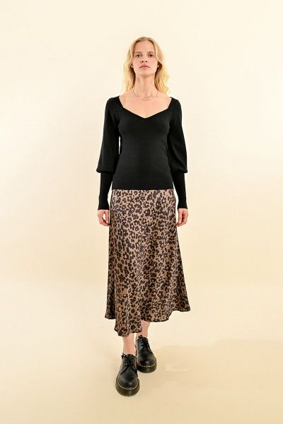 Women's sweater with puff sleeves MOLLY BRACKEN (SKU) TS134CN