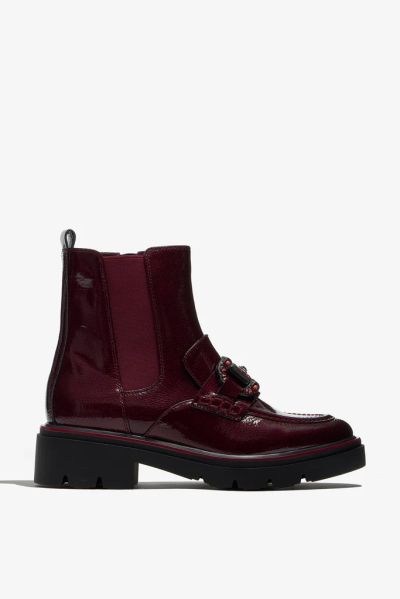 Women's boot in burgundy color REGARDE LE CIEL (SKU)GINEVRA04