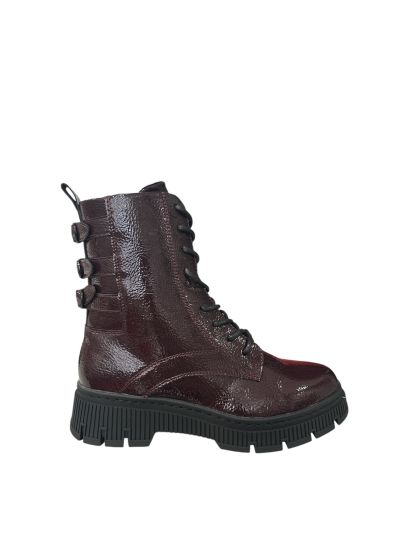 Women's boot lacquered burgundy BUGATTI (SKU)3500