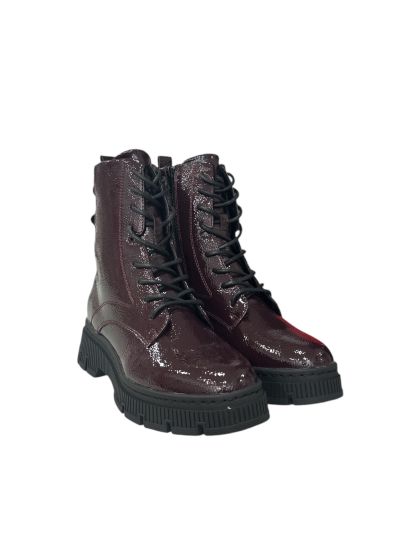 Women's boot lacquered burgundy BUGATTI (SKU)3500