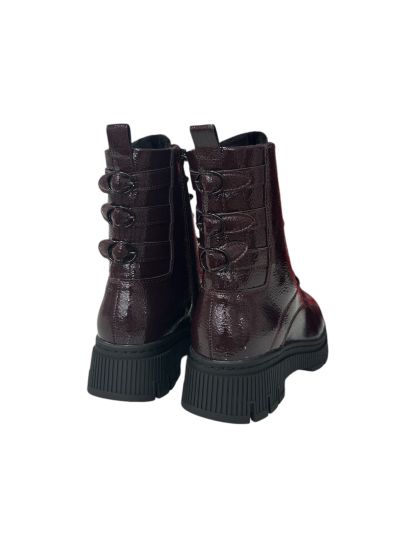 Women's boot lacquered burgundy BUGATTI (SKU)3500