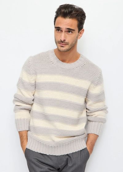 Men's striped wool sweater GAUDI (SKU) 421GU53066