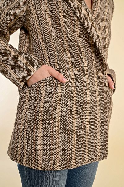 Дамско сако с блестящи райета MOLLY BRACKEN (SKU) T1848CH
