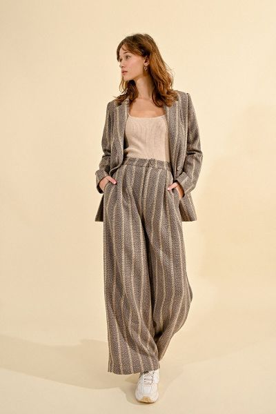 Women's high-waisted wide trousers MOLLY BRACKEN (SKU) T1872CH