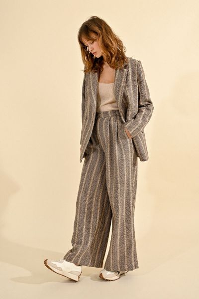 Women's high-waisted wide trousers MOLLY BRACKEN (SKU) T1872CH