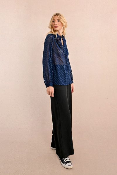 Дамска полупрозрачна риза с волани MOLLY BRACKEN (SKU) Z547CH