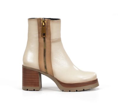 DORKING Cream High Heel Women's Boot (SKU)9413.