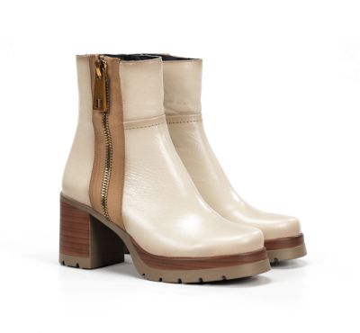 DORKING Cream High Heel Women's Boot (SKU)9413.