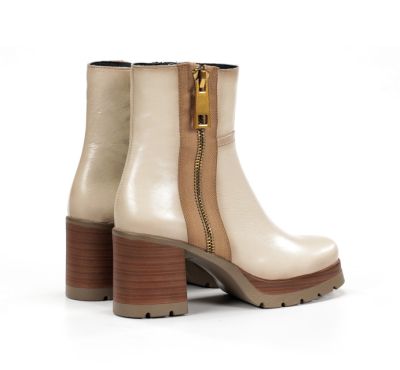 DORKING Cream High Heel Women's Boot (SKU)9413.
