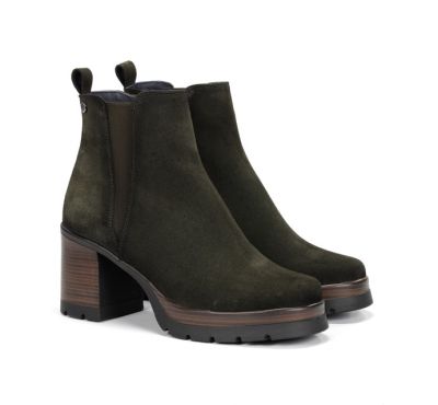 DORKING Women's High Heel Green Boot (SKU) 9414