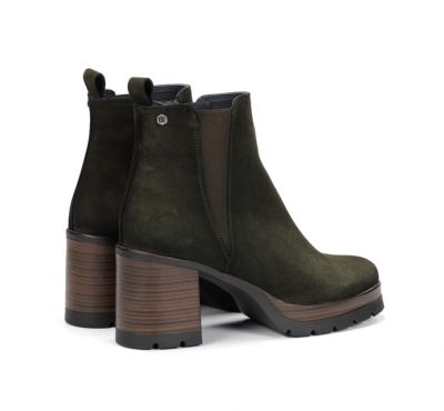 DORKING Women's High Heel Green Boot (SKU) 9414