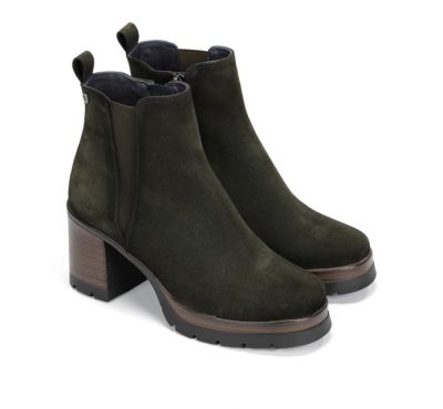 DORKING Women's High Heel Green Boot (SKU) 9414