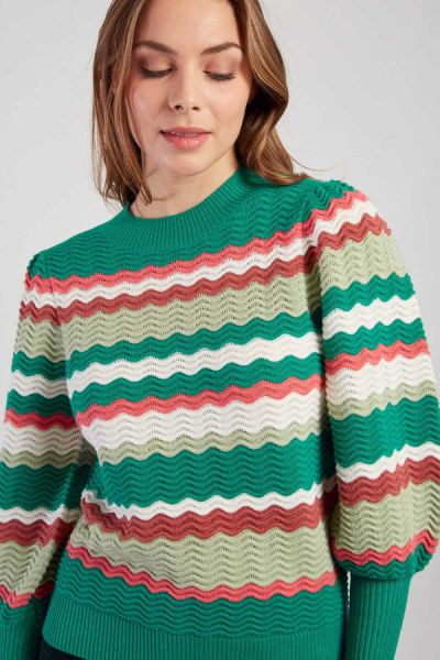 Women's sweater in colorful stripes DERHY (SKU) A440003