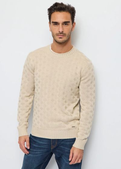 Fine men's sweater with round neckline GAUDI (SKU) 421GU53049