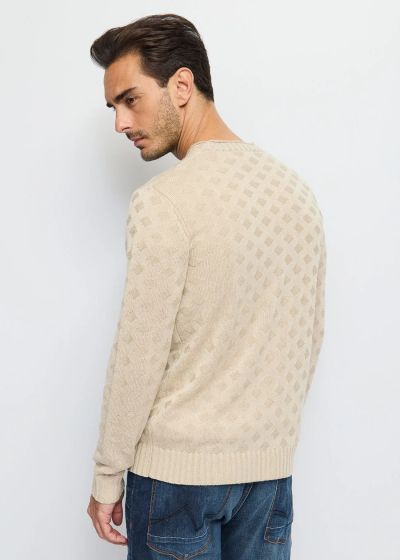 Fine men's sweater with round neckline GAUDI (SKU) 421GU53049
