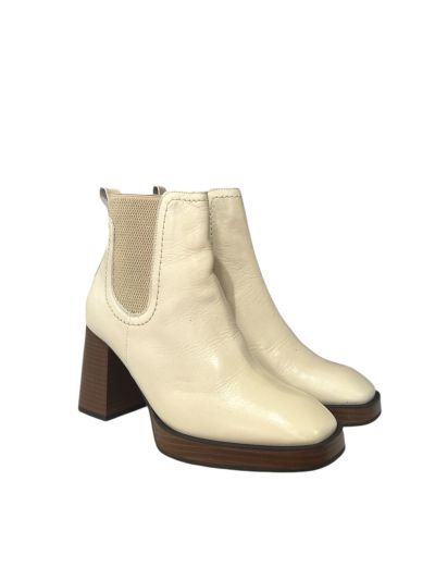 Elegant women's boot in cream color PITILLOS (SKU)5483
