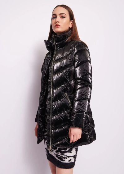 Дамско средно дълго яке в черен цвят GAUDI (SKU)421BD35010