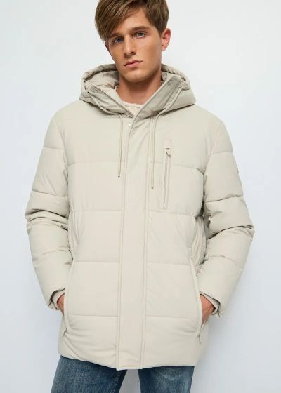 Men's down jacket in cream color GAUDI (SKU) 421GU35004 