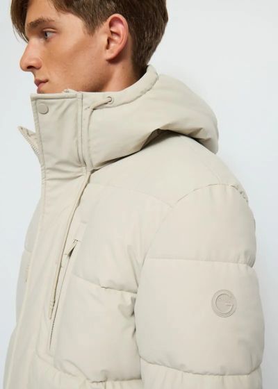 Men's down jacket in cream color GAUDI (SKU) 421GU35004 