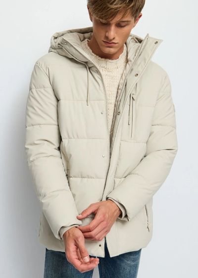 Men's down jacket in cream color GAUDI (SKU) 421GU35004 