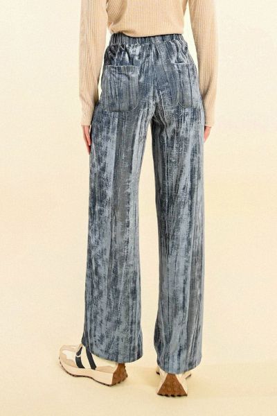 Women's velvet trousers with crumpled effect MOLLY BRACKEN (SKU) LAH166CN