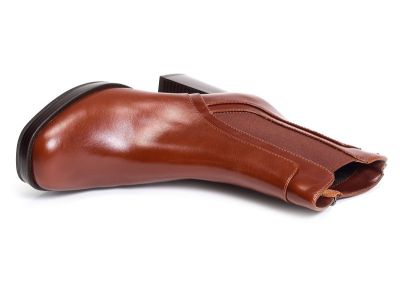 Elegant women's boot in caramel color with heel REGARDE LE CIEL (SKU)BETHANY02