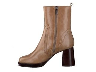 Elegant women's boots in beige color with heels REGARDE LE CIEL (SKU)BETHANY06