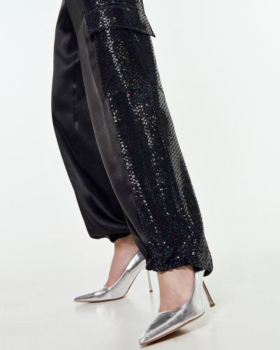 Women's trousers with sequins and cargo pocket ACCESS FASHION (SKU)5003,