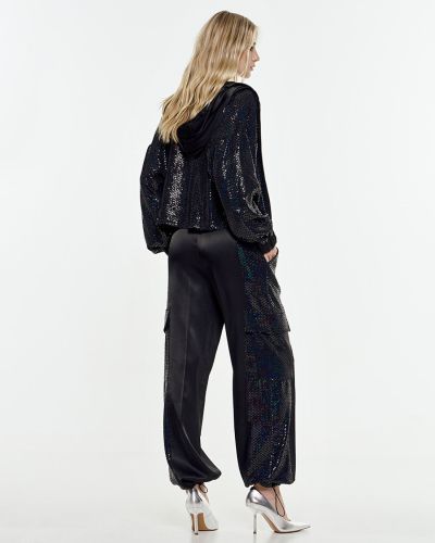 Women's trousers with sequins and cargo pocket ACCESS FASHION (SKU)5003,