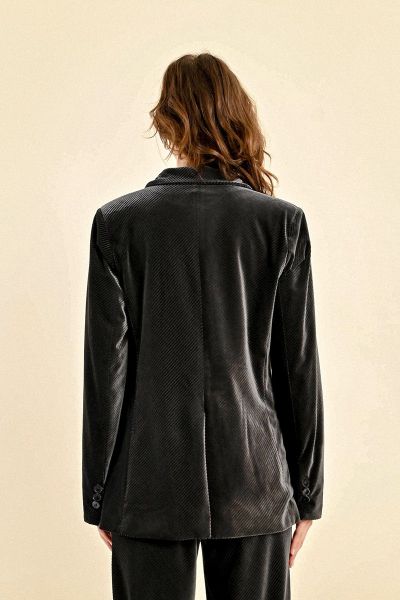 Дамско кадифено сако в черен цвят MOLLY BRACKEN (SKU) T1696ACH