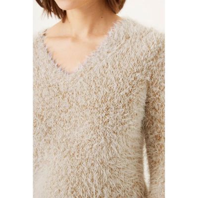 GARCIA Beige Fluffy Thread Women's Sweater (SKU) I30044