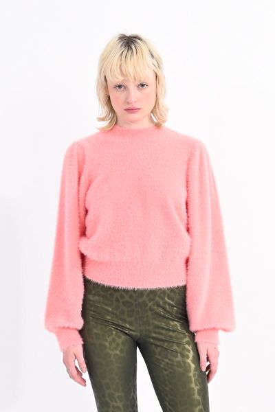 MOLLY BRACKEN Women's Fluffy Pink Sweater (SKU) LAL269BN
