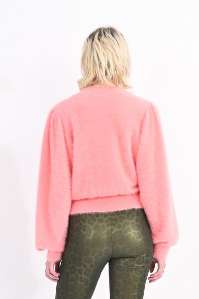 MOLLY BRACKEN Women's Fluffy Pink Sweater (SKU) LAL269BN