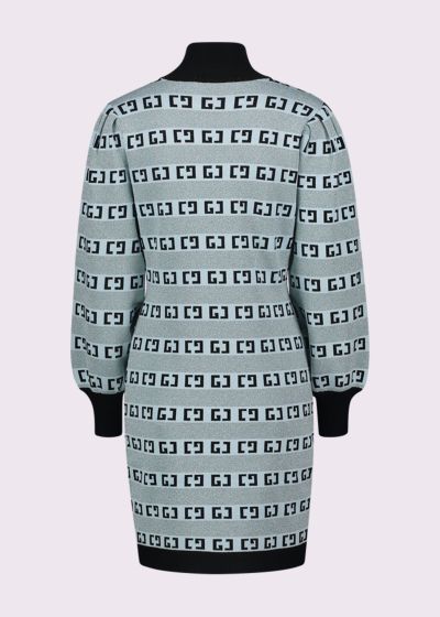 Дамска рокля с жакардово лого в светло син цвят GAUDI (SKU) 421BD13005.