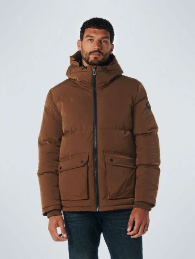 Мъжко яке със средна дължина в светло кафяв цвят NO EXCESS (SKU)21630824