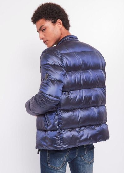 Men's fitted jacket in dark blue color GAUDI (SKU)221GU35023