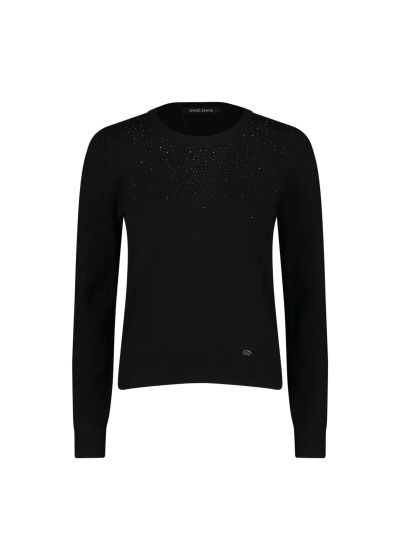 Women's Fine Sweater in Black GAUDI (SKU)421BD53020
