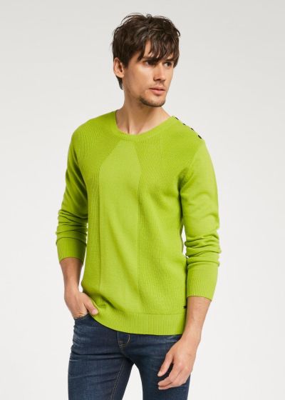 Men's knitted sweater with wool GAUDI (SKU) 021GU53017