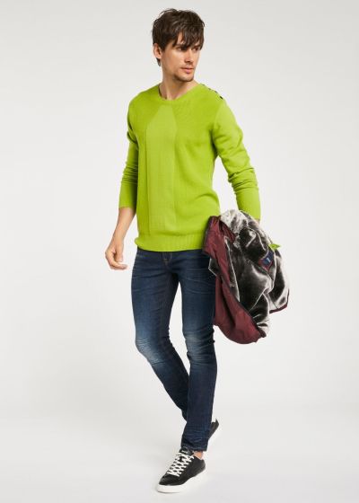 Men's knitted sweater with wool GAUDI (SKU) 021GU53017