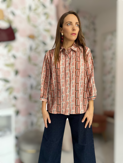 Дамска риза с геометричен дизайн LE SARTE DEL SOLE (SKU) 3203