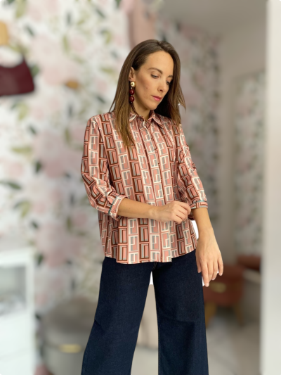 Дамска риза с геометричен дизайн LE SARTE DEL SOLE (SKU) 3203