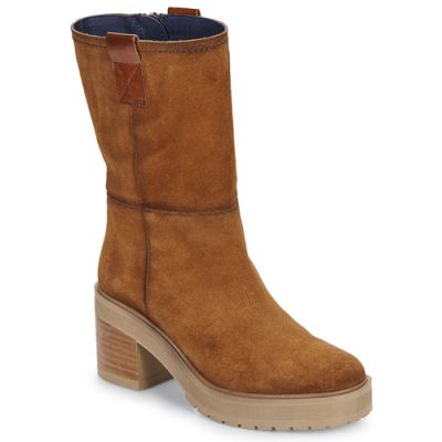 Women's suede boot in brown color DORKING (SKU) 9354