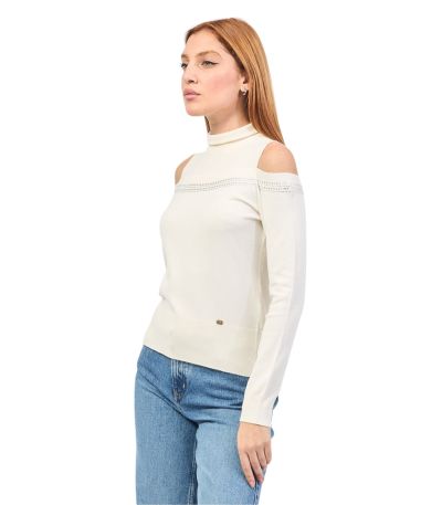 Дамска блуза от фино плетиво с голи рамене GAUDI (SKU) 421BD53019.
