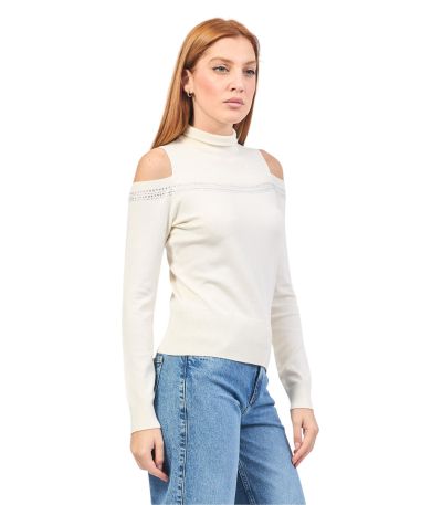 Дамска блуза от фино плетиво с голи рамене GAUDI (SKU) 421BD53019.