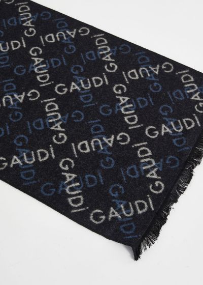 Men's scarf with logo print GAUDI (SKU) 11979